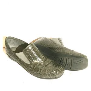 Clark’s Faux Crocodile Wedge Heeled Loafers